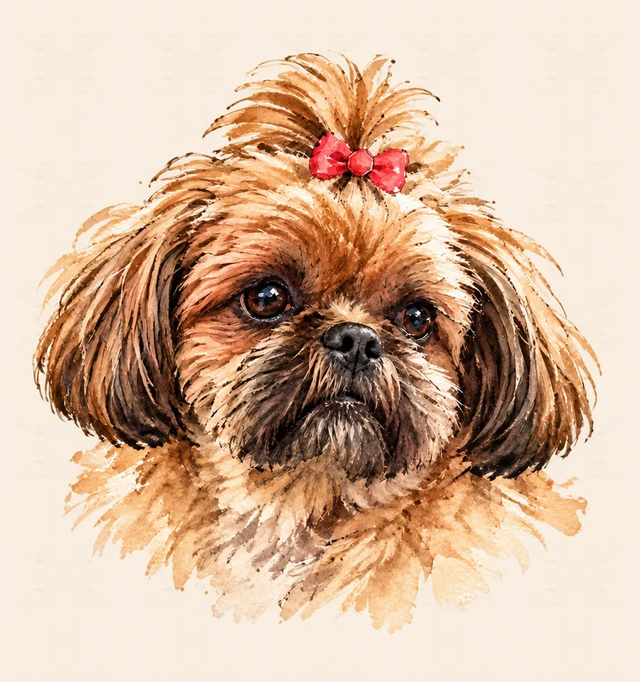 A Melissa, em aquarela, sobre o papel